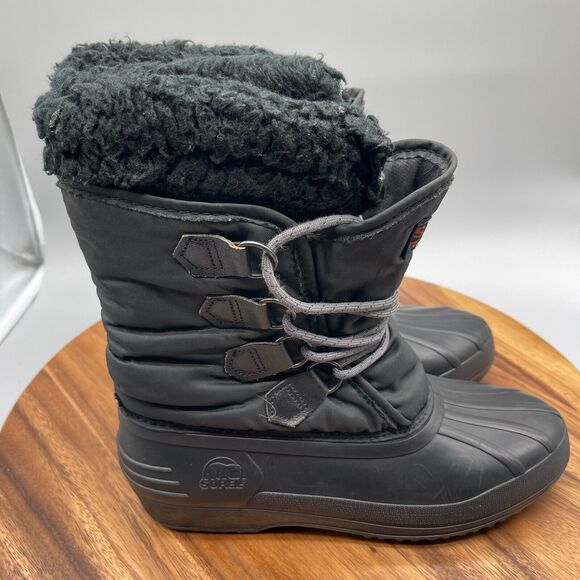 Sorel Womens Size 8 Black Winter Snow Boots - Picture 1 of 9